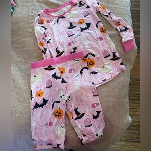 Little Sleepies Pink Halloween Pajama Top and Bottom Set
